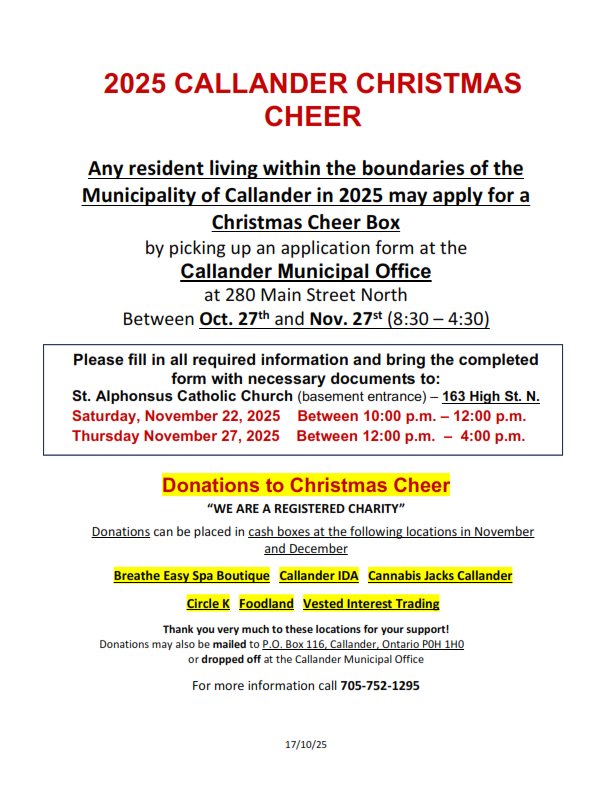 Applications for Christmas Cheer Now Open